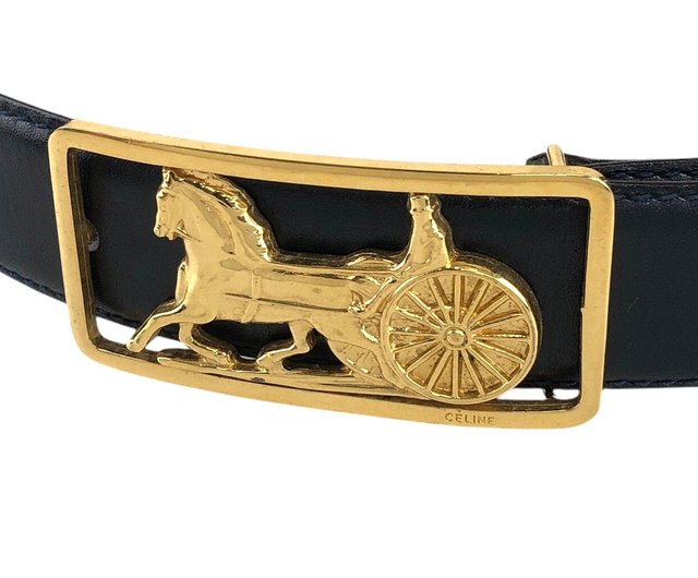 小物 CELINE carriage belt Celine Horse Carriage Bi-colour Belt | Née Vintage