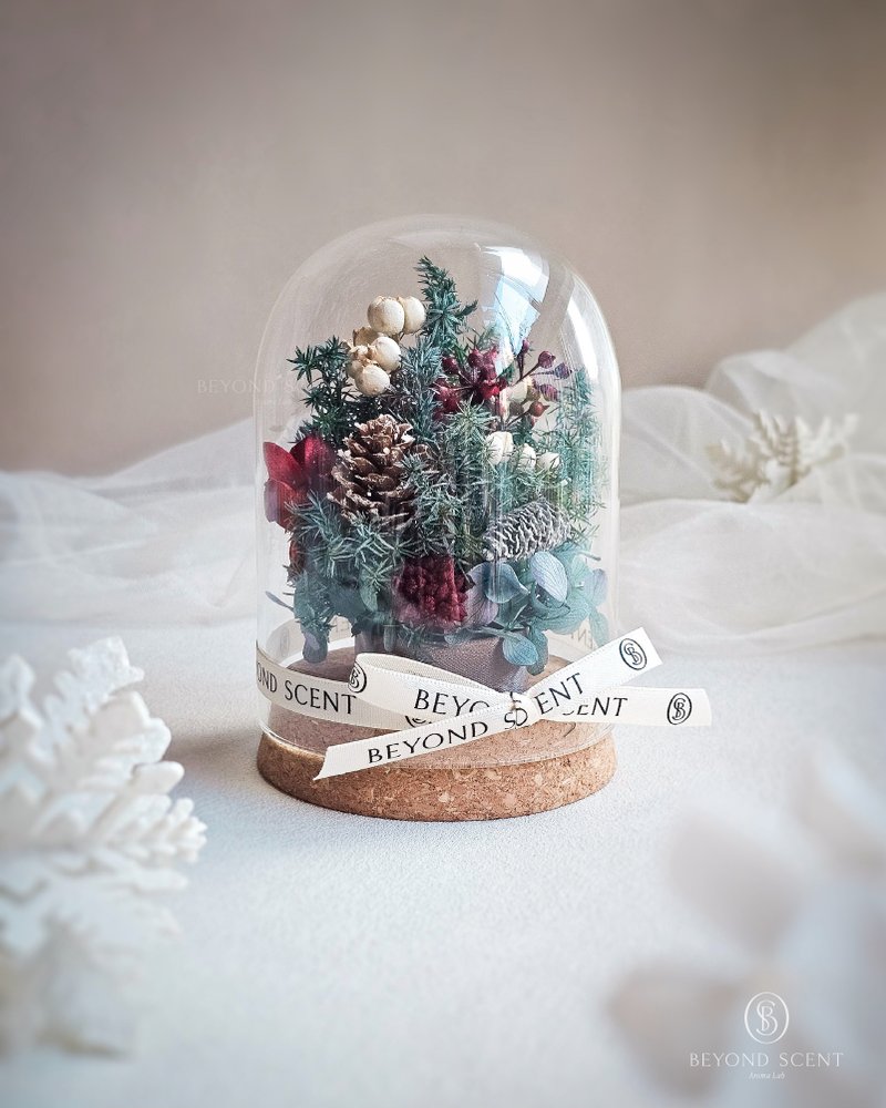 Retro Christmas glass cup - Dried Flowers & Bouquets - Glass Green