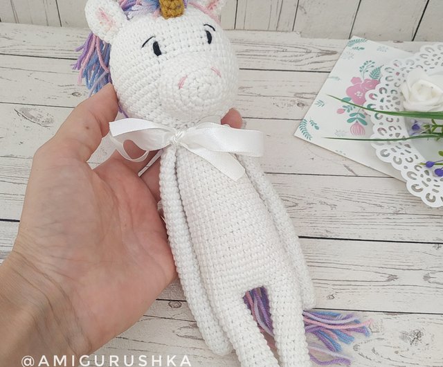 あみぐるみ PATTERN ぬいぐるみ ユニコーン かぎ針編みのおもちゃ 北欧の保育園用 - ショップ Amigurushka  編み物/刺繍/羊毛フェルト/裁縫 - Pinkoi