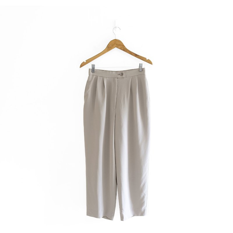 │Slowly│ vintage pants 9│vintage. Retro. Literature. Made in Japan - Women's Pants - Polyester Silver