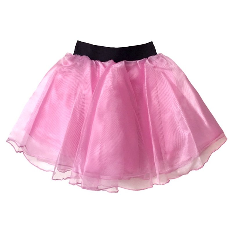 Cutie Bella elegant style organza skirt short skirt with elastic skirt Organza Pinky - กระโปรง - เส้นใยสังเคราะห์ 