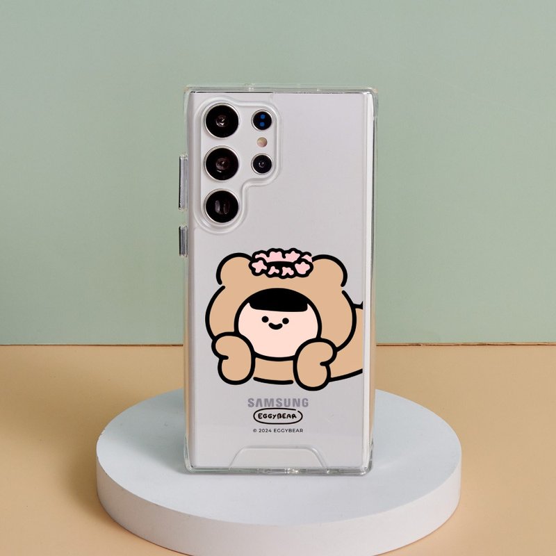 蛋塔熊妹趴著發呆防摔透明SAMSUNG手機殼 - 手機殼/手機套 - 塑膠 多色