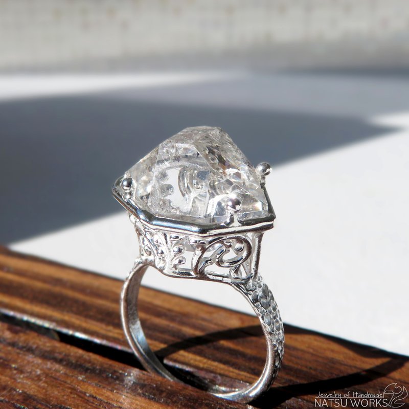 ハーキマーダイヤ リング / Herkimer Diamond Ring 2 - 戒指 - 寶石 透明