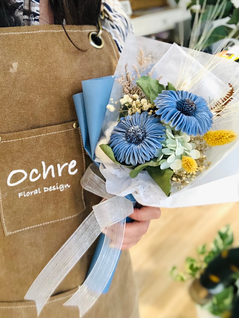 Ochre 各式花束-中型-藍色系-乾燥 韓式 畢業 情人 生日花束 - 乾燥花/永生花 - 植物．花 藍色