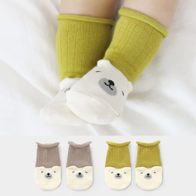 韓國Merebe嬰兒/兒童短襪(北極熊兩色)