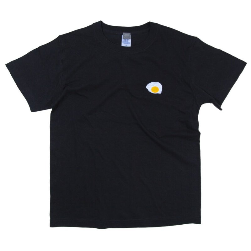 目玉焼きのキッズ・大人ペアコーデ　Tシャツ　キッズ90cm~XXXLサイズ - 女 T 恤 - 棉．麻 黑色