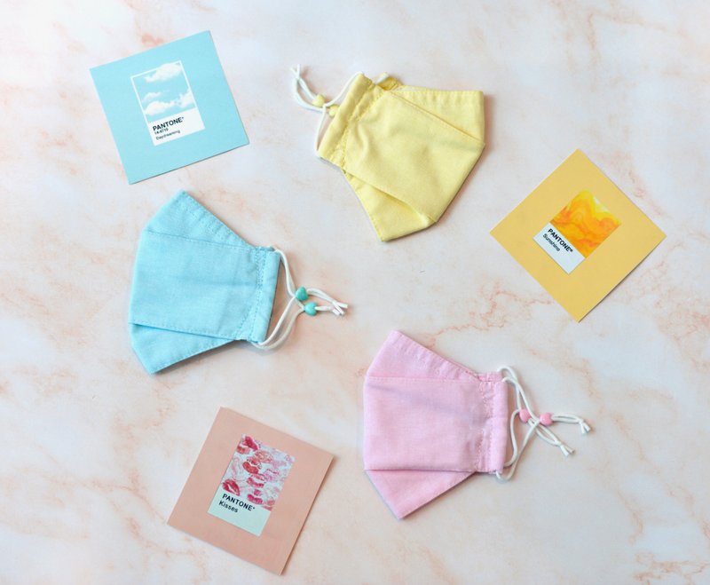 素色款 手工製口罩套 1 件組 - 4 層布料 棉質雙層紗 - 口罩/口罩收納套 - 棉．麻 