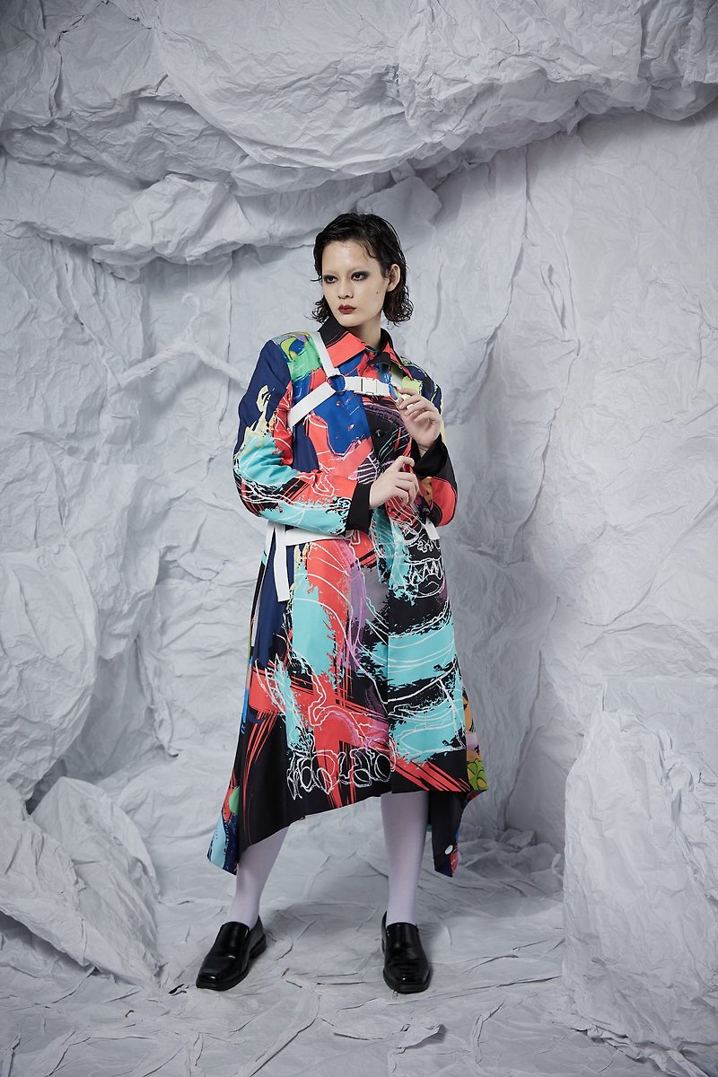 Polyester Women's Blazers & Trench Coats Multicolor - INF 22SS Military coat in Montage