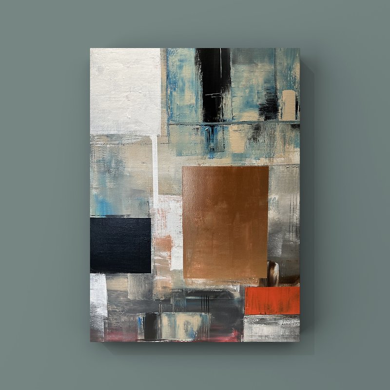 City Fragments—Abstract Painting/ Acrylic Painting/Home Decoration/Hanging Picture - โปสเตอร์ - อะคริลิค 