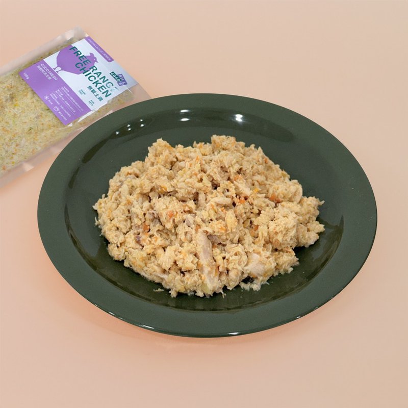 【貓狗主食】寵物無穀鮮食包－台灣土雞(150g) COCONILLA口口迷 - 貓罐頭/鮮食 - 新鮮食材 粉紅色