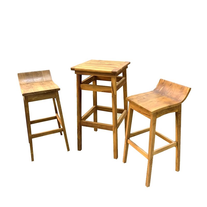 [Jidi City 100% teak furniture] PRCH001A-SET1 solid wood table, table and chair set - เฟอร์นิเจอร์อื่น ๆ - ไม้ สีนำ้ตาล