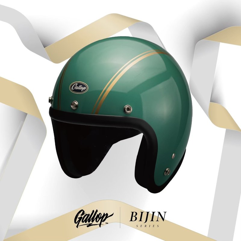 GALLOP BIJIN SERIES HELMET 美人系 3/4半罩安全帽 湖水綠 - 安全帽 - 其他材質 