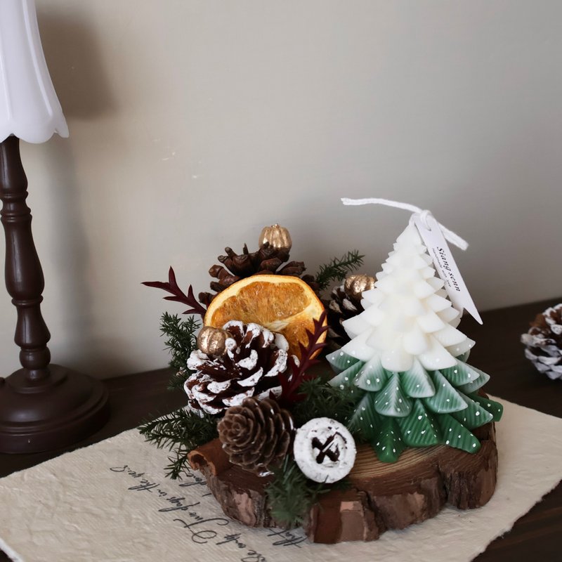 DIY聖誕材料包 聖誕聯名 聖誕果實香氛蠟燭 聖誕樹蠟燭  交換禮物 - 花藝/盆栽/植栽 - 植物．花 多色