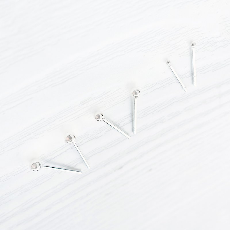 MATCHES -  Mini 925 Sterling Silver Earrings - Earrings & Clip-ons - Other Materials Silver
