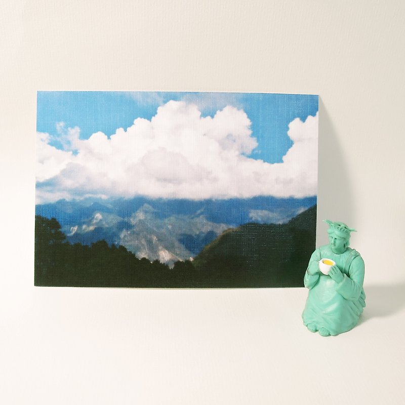 Quietly draw cool card / multifunctional storage postcard / Mount Wutai - การ์ด/โปสการ์ด - กระดาษ สีน้ำเงิน