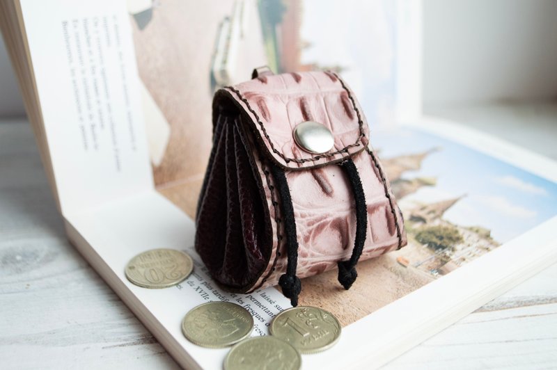 Leather Drawstring Pouch for Coins, Jewelry, Picks, or Small Items - 零錢包/小錢包 - 真皮 多色