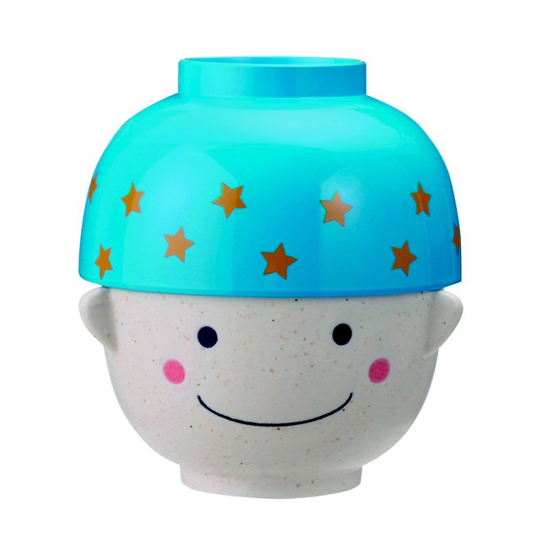 Japanese sunart rice soup bowl set - star boy - Bowls - Pottery Blue