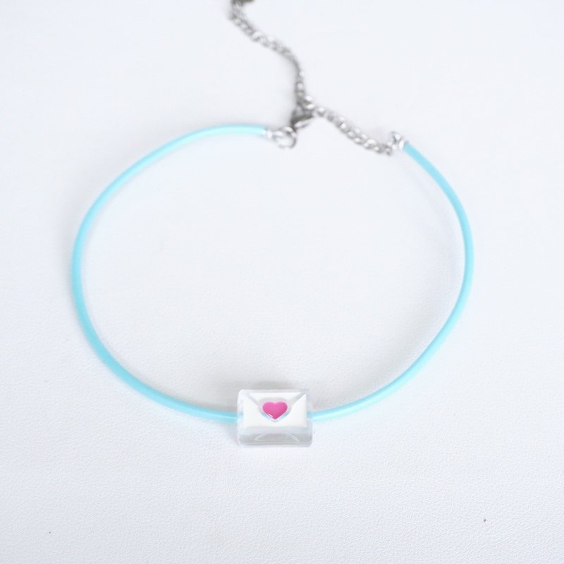 Sweetheart Collection Pink and Blue Lace Pearl Choker Necklace Adorable and Swee - สร้อยคอ - วัสดุอีโค สีน้ำเงิน
