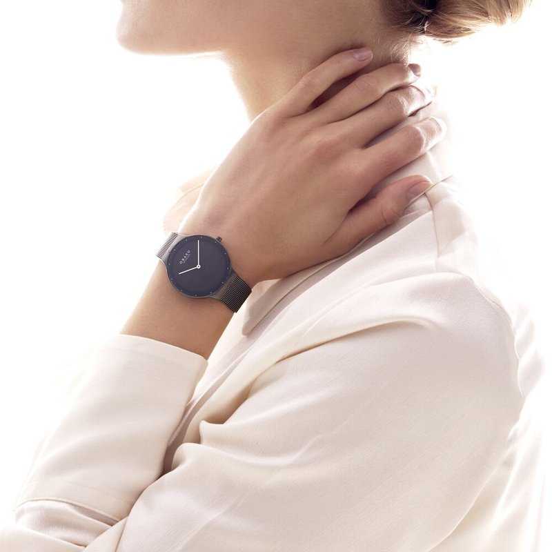 OBAKU 純粹星空丹麥設計腕錶-星夜灰-V307LXUUMU-34mm - 女錶 - 不鏽鋼 灰色