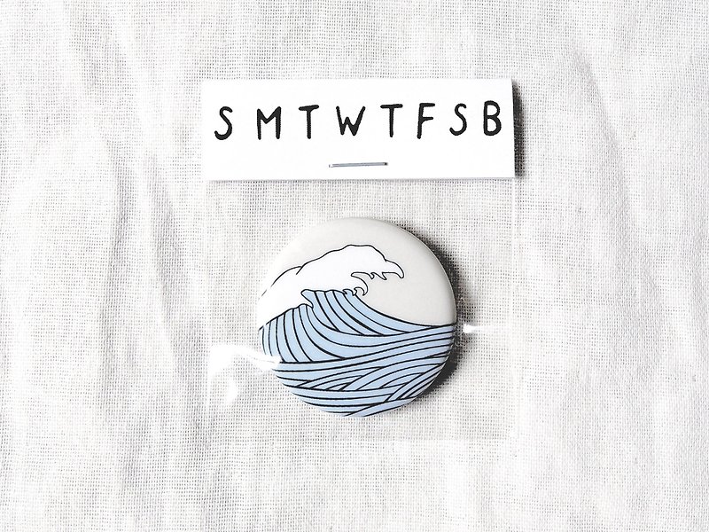 Temperament sea wave badge/badge/pin/brooch - Badges & Pins - Other Metals Blue