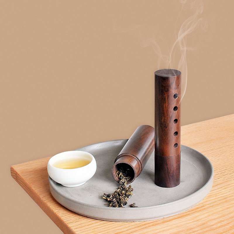 Weis poetry, tea, incense, portable travel incense, small tea can line, incense burner, wooden aromatherapy furnace - น้ำหอม - ไม้ หลากหลายสี