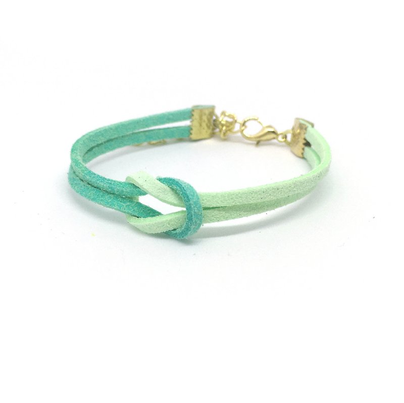 Handmade Simple Stylish Bracelets Rose Gold Series–mint green limited - สร้อยข้อมือ - วัสดุอื่นๆ สีเขียว