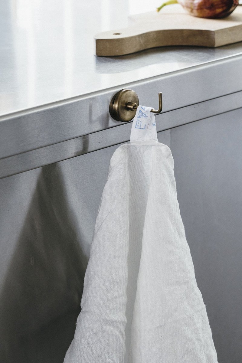 現貨 - 日本 Fog Linen Work - 手工製黃銅磁性掛勾 - L 型 - 衣架/衣帽架/掛勾 - 銅/黃銅 金色