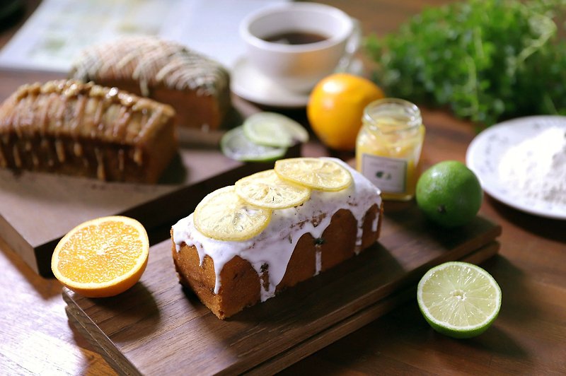 [Refrigerated shipment - Cake spread gift box] Lemon orange cake gift box + 1 spread - เค้กและของหวาน - อาหารสด 