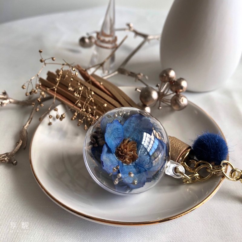 乾燥銀蓮花鑰匙圈 / 聖誕節禮物 / 生日禮物 / 婚禮小物 - 鑰匙圈/鑰匙包 - 植物．花 