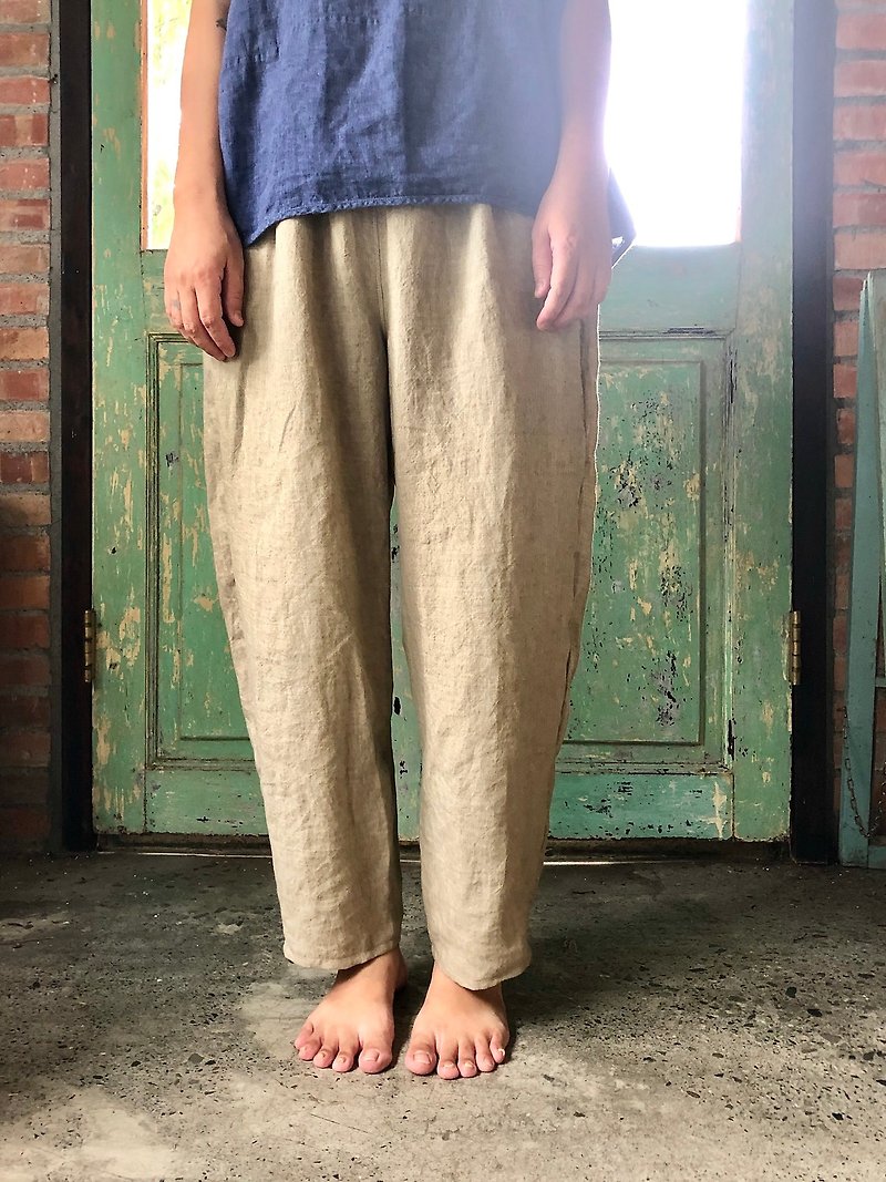 summer sand linen trousers - Women's Pants - Cotton & Hemp Multicolor