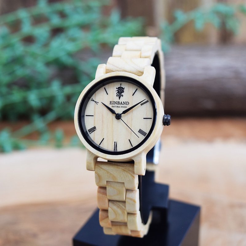 EINBAND Reise HINOKI 32mm Wooden Watch - 對錶/情侶錶 - 木頭 咖啡色