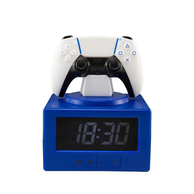 PlayStation PS5 3-in-1 Gaming Handle Shape Alarm Clock Night Light - Clocks - Plastic 