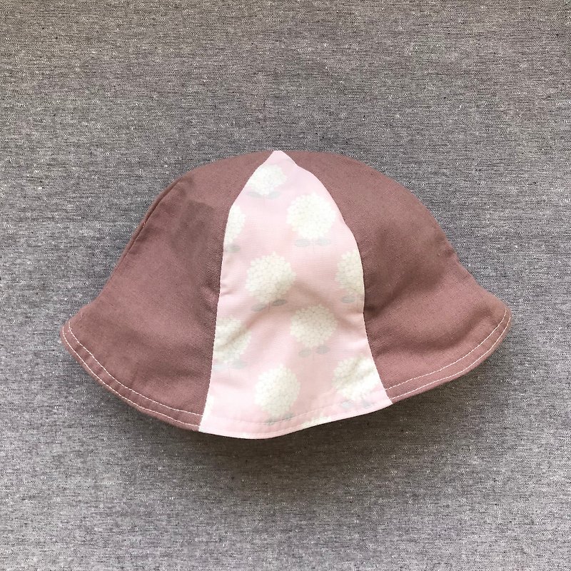 岛森家 / Beanie / double-sided cap / hydrangea - หมวกเด็ก - ผ้าฝ้าย/ผ้าลินิน สีม่วง
