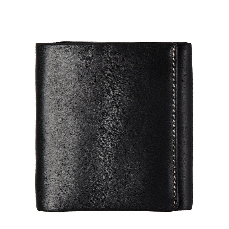 【Seasonal Sale】VINCENT Short Clip_Black /Black - Wallets - Genuine Leather Black