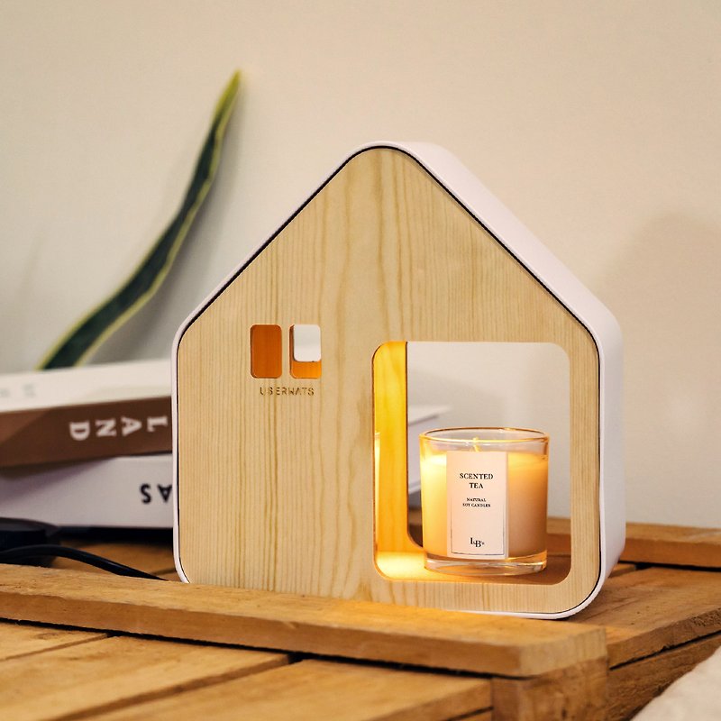 Graduation gift [Scented Wax Lamp-Cottage] Remote controlled scheduled power off - Fragrances - Wood White
