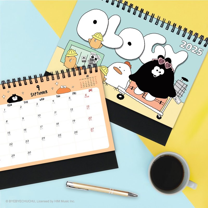 JzFun / Chicken Ol' 2025 Desk Calendar - ปฏิทิน - กระดาษ 