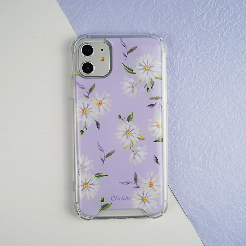 【小白花】 反重力エアクッション落下防止携帯電話ケース - 手機殼/手機套 - 塑膠 紫色
