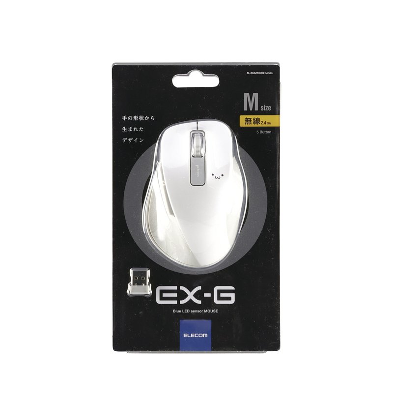 ELECOM M-XG 進化款 無線滑鼠 M 白笑臉 - 電腦配件 - 塑膠 白色