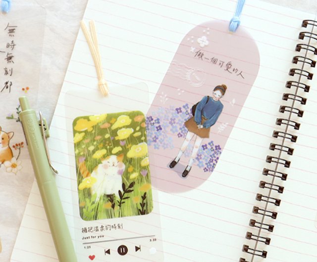 透明カラー印刷しおり（写真12枚） ショップ sunny-stationery しおり・ブックマーカー Pinkoi