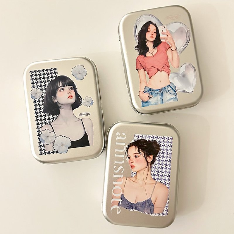 prop locker metal tin box 3types (anns note) vintage - 文件夾/資料夾 - 其他金屬 多色