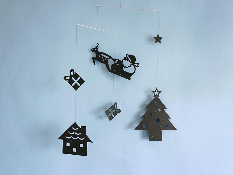 モビール　クリスマスA　その2 - 牆貼/牆身裝飾 - 紙 黑色