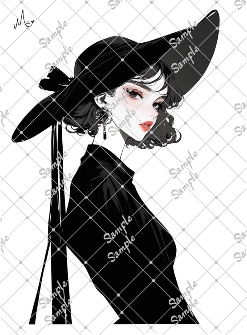 オリジナル人物ステッカー10月新作 - 貼紙 - 紙 