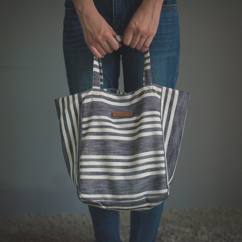 Striped Bag (Small) - Handbags & Totes - Cotton & Hemp 