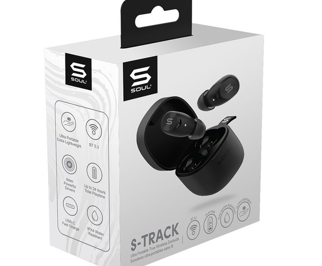 SOUL S-TRACK True Wireless Bluetooth Headphones - Yaoyan Black