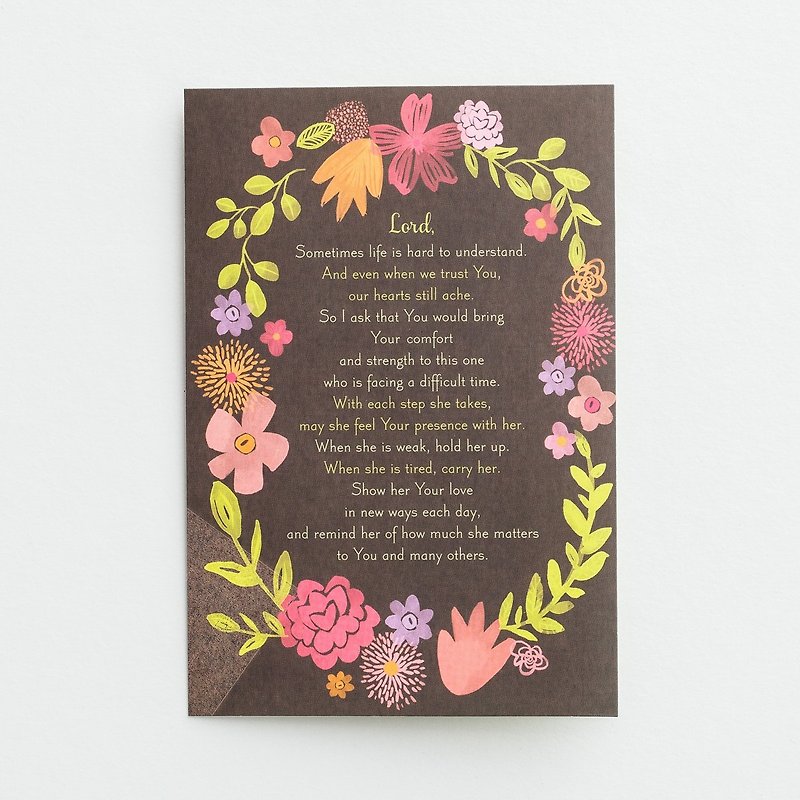 ◤ God's message of love and pray for you | Religion cards black wreath | Dayspring - การ์ด/โปสการ์ด - กระดาษ สีดำ