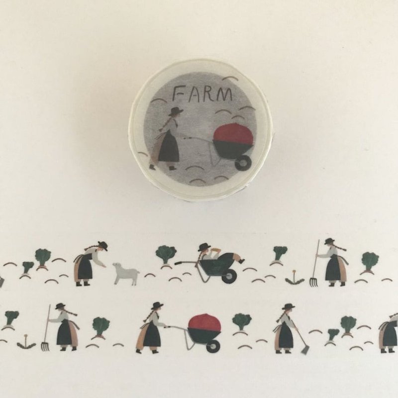 FARM masking tape - Washi Tape - Paper White