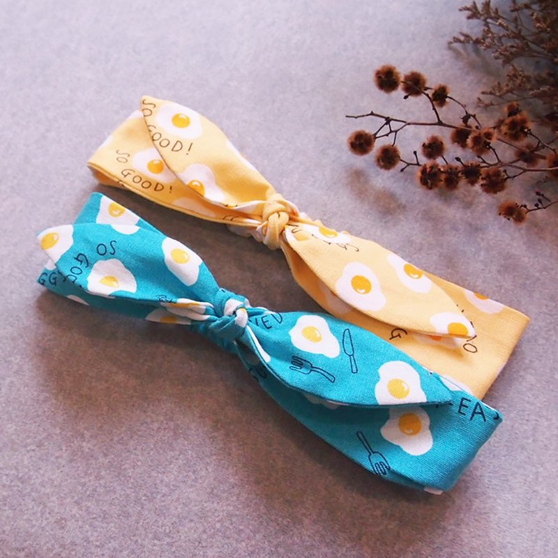 Egg yolk 2-color wide version headband bow headband bridal hairband - Hair Accessories - Polyester Yellow