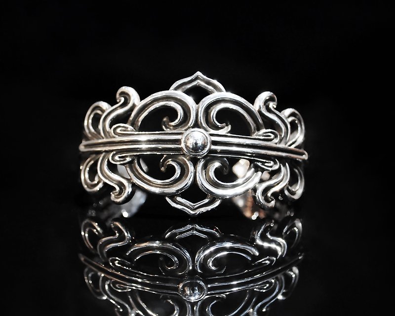 Bronze Souls/handmade silverware/bangle/panyun bracelet - Bracelets - Sterling Silver Silver