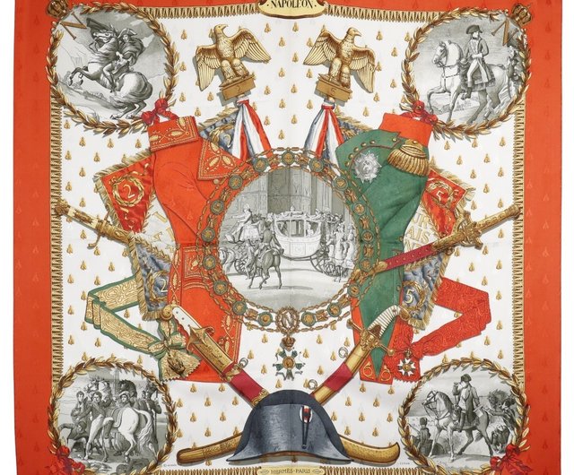 エルメス　ナポレオン　カレ　90 シルク　スカーフ 日本直送】エルメス HERMES カレ90 スカーフ NAPOLEON