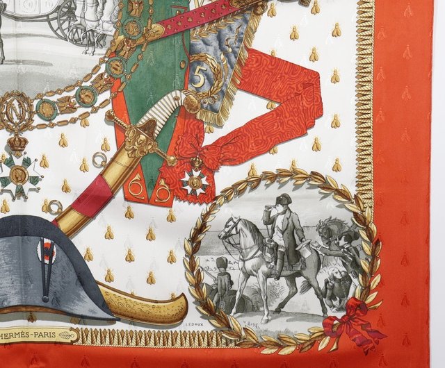 HERMÉS ナポレオン シルクスカーフ 約90cm HERMES エルメス スカーフ カレ90 NAPOLEON ナポレオン
